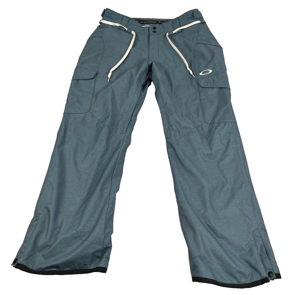 Oakley Snow Pants Mens Large Teal Loose Fit Cargo Pocket Ski Snowboard Outdoor